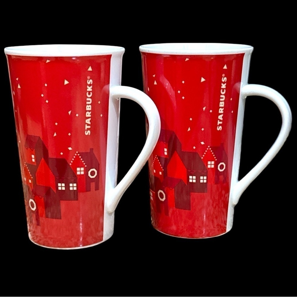 2 Starbucks Red Collector Holiday coffee mug